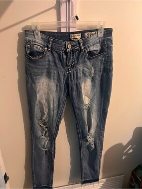 Soho Girls Ripped Light Blue Skinny Jeans